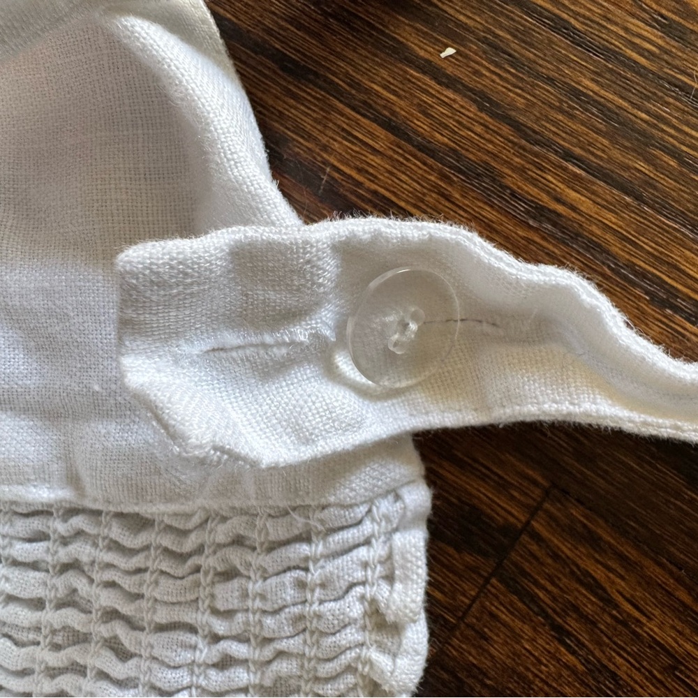 Reformation white linen cropped tank top - Picture 4 of 5